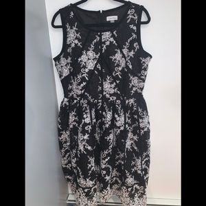 Black and white lace dress